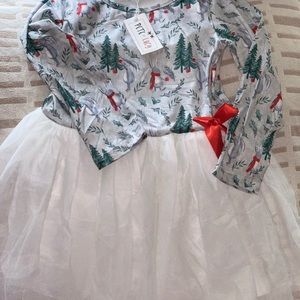 Girls Winter Bunny Tulle Dress
